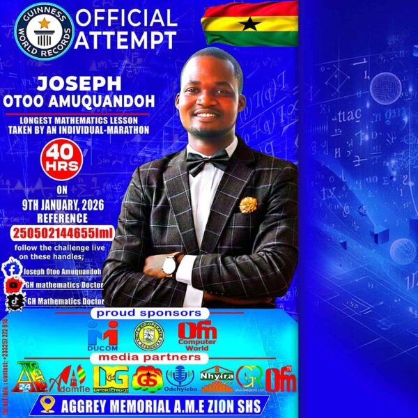 Joseph Otoo Amuquandoh, Maths Guinness World Record Attempt